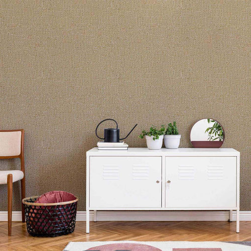 Add a tactile quality to any setting through this fabric textured peel and stick wallpaper.