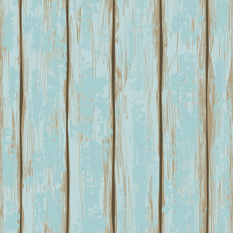 Turquoise Faux Wood Peel and Stick Removable Wallpaper