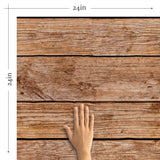 Brown Shiplap Peel and Stick Removable Wallpaper
