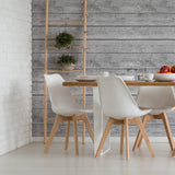 Grey Shiplap Textured Peel and Stick Removable Wallpaper