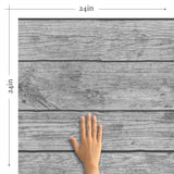 Grey Shiplap Textured Peel and Stick Removable Wallpaper