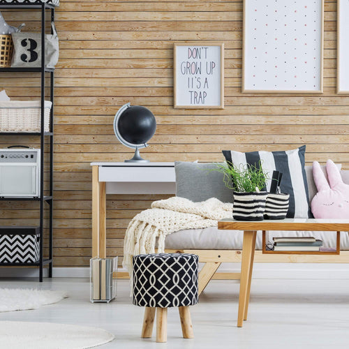 White Shiplap Textured Removable Wallpaper 365a | Walls By Me