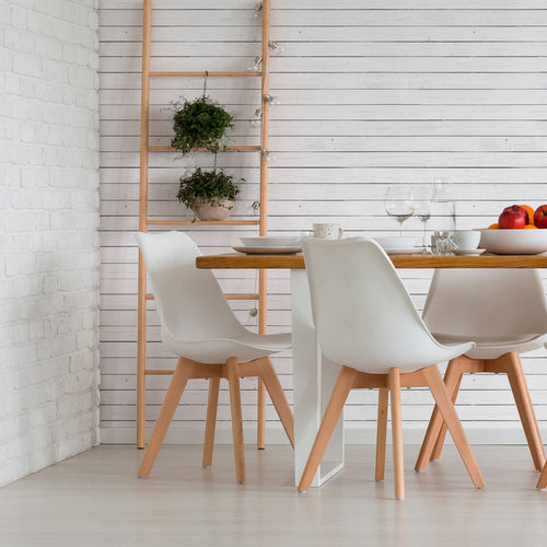 White Shiplap Textured Peel and Stick Removable Wallpaper