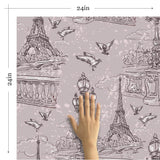 Grey Travel Themed Removable Wallpaper 8500| Walls By Me