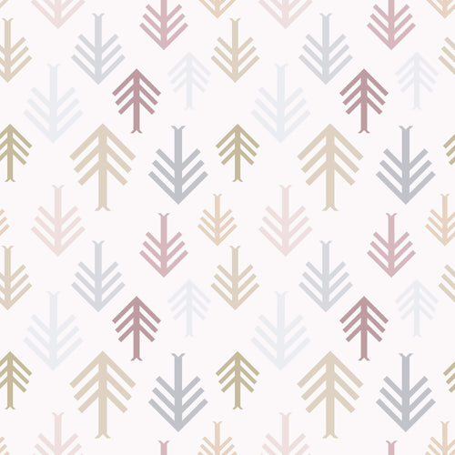 Pink and Grey Boho Style Themed Removable Wallpaper 7708 | Walls By Me