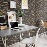 Gold Fashion Themed Removable Wallpaper 1578| Walls By Me