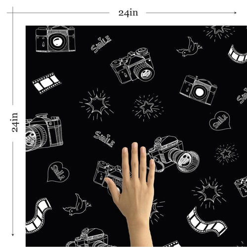 Black and White Vintage Themed Removable Wallpaper 7140| Walls By Me