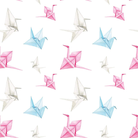 White and Pink Asian Themed Removable Wallpaper 9390| Walls By Me