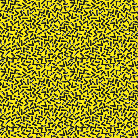 Black and Yellow Shapes Themed Removable Wallpaper 0590| Walls By Me
