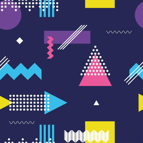 Pink and Yellow Geometric Themed Removable Wallpaper 1062| Walls By Me