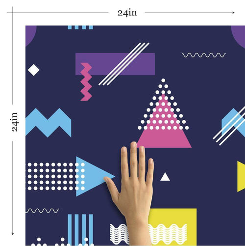 Pink and Yellow Geometric Themed Removable Wallpaper 1062| Walls By Me