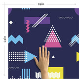 Pink and Yellow Geometric Themed Removable Wallpaper 1062| Walls By Me