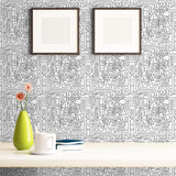White Pattern Themed Removable Wallpaper 9607| Walls By Me
