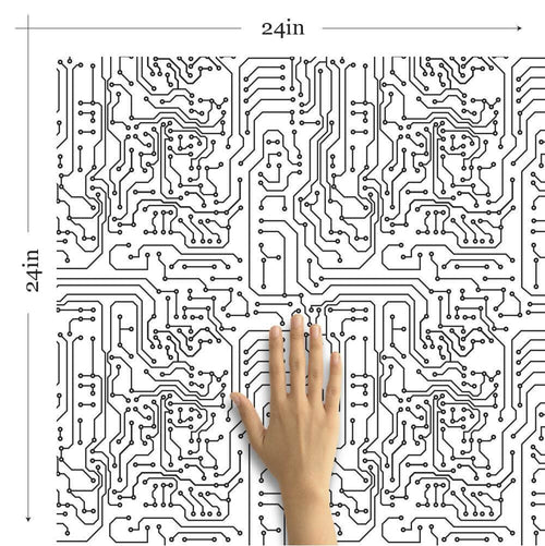 White Pattern Themed Removable Wallpaper 9607| Walls By Me