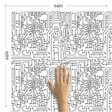 White Pattern Themed Removable Wallpaper 9607| Walls By Me