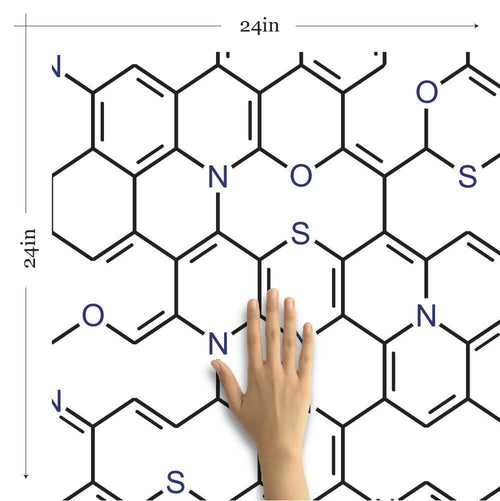 White and Black Chemistry Themed Removable Wallpaper 0124| Walls By Me