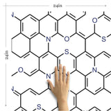 White and Black Chemistry Themed Removable Wallpaper 0124| Walls By Me