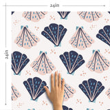 Pink and Purple Seashell Themed Removable Wallpaper 1662 | Walls By Me
