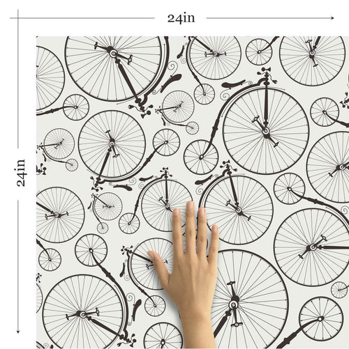 Black and White Geometric Themed Removable Wallpaper 8069| Walls By Me