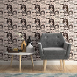 White and Black People Themed Peel and Stick Removable Wallpaper
