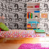 White and Black People Themed Peel and Stick Removable Wallpaper