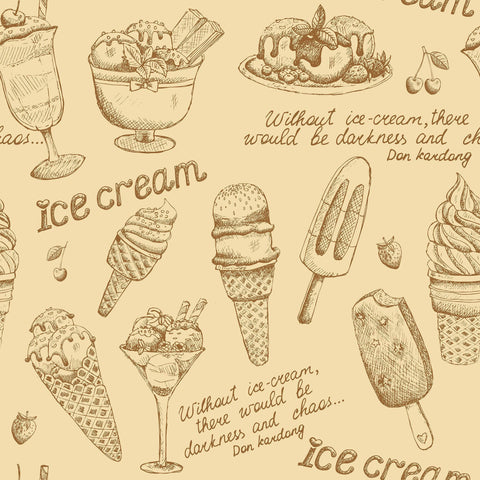 Brown Food Themed Removable Wallpaper 1299| Walls By Me