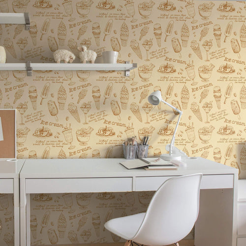Brown Food Themed Removable Wallpaper 1299| Walls By Me