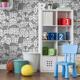 White City Themed Peel and Stick Removable Wallpaper