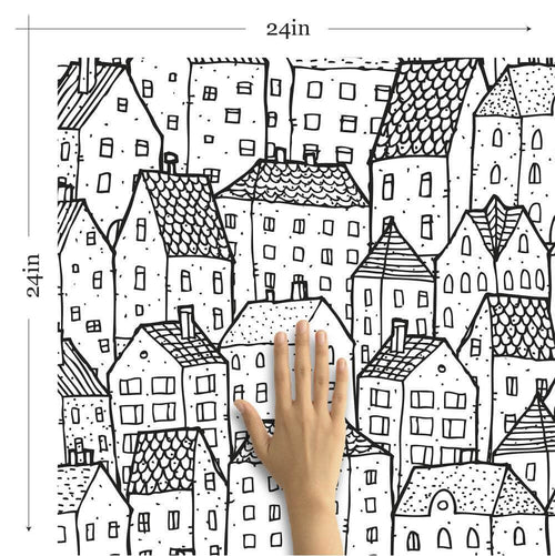 White City Themed Peel and Stick Removable Wallpaper