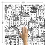 White City Themed Peel and Stick Removable Wallpaper