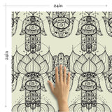 Tan Geometric Themed Removable Wallpaper 1183| Walls By Me