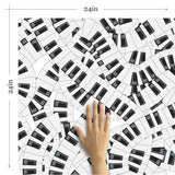 Black and White Striped Themed Removable Wallpaper 9753| Walls By Me