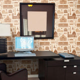 Brown Travel Themed Removable Wallpaper 3473| Walls By Me