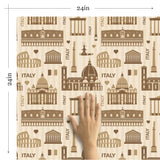 Brown Travel Themed Removable Wallpaper 3473| Walls By Me