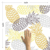 Yellow and White Tropical Themed Peel and Stick Removable Wallpaper