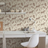 Tan Animal Themed Removable Wallpaper 9501| Walls By Me