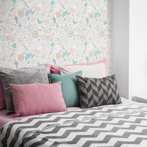 White Asian Themed Removable Wallpaper 5651| Walls By Me