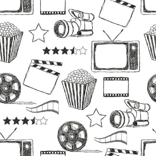 White Vintage Themed Peel and Stick Removable Wallpaper