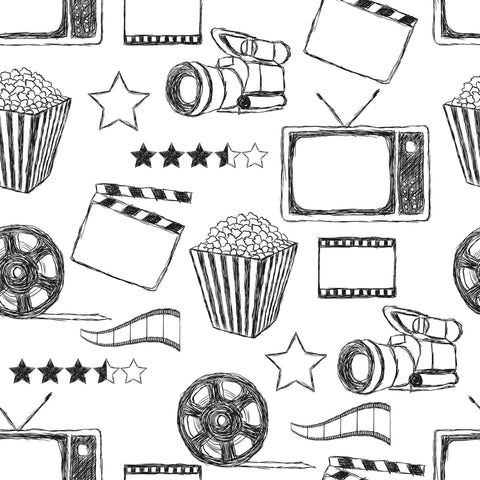 White Vintage Themed Peel and Stick Removable Wallpaper