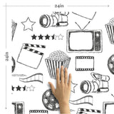 White Vintage Themed Peel and Stick Removable Wallpaper