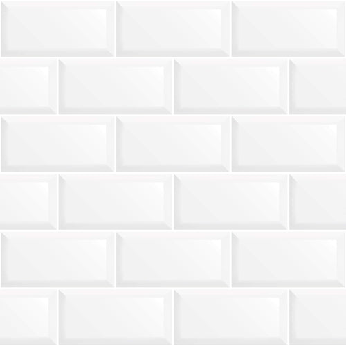 White Brick Tile Adhesive Peel and Stick Removable Wallpaper