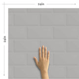 Grey Brick Tile Adhesive Removable Wallpaper 620B| Walls By Me