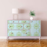 Turquois Damask Tile Adhesive Removable Wallpaper 30d| Walls By Me