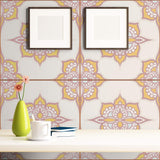 Lavender Damask Tile Adhesive Peel and Stick Removable Wallpaper