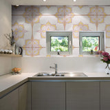 Lavender Damask Tile Adhesive Peel and Stick Removable Wallpaper
