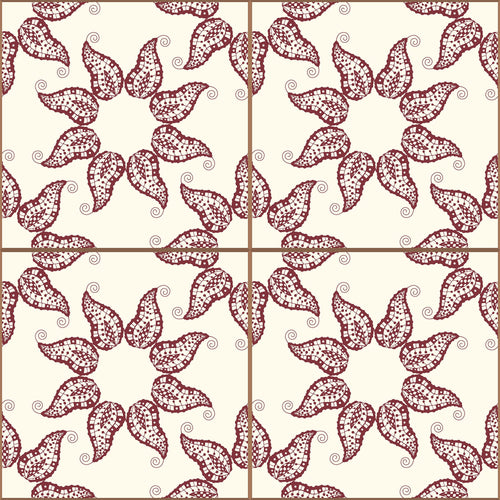 Wallpaper Sample for Bathroom Red, Orange and Similar Tones 002