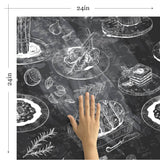 Black Bohemian Tile Adhesive Removable Wallpaper 5816| Walls By Me