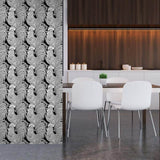 Black Animal Tile Adhesive Removable Wallpaper 0358| Walls By Me