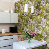 Green Bohemian Tile Adhesive Removable Wallpaper 492| Walls By Me