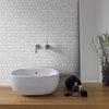 White Geometric Tile Adhesive Peel and Stick Removable Wallpaper